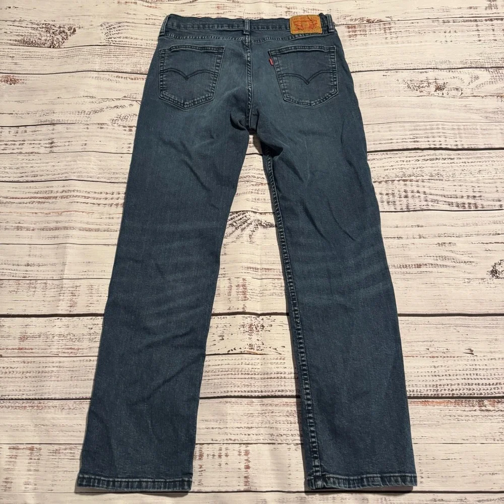 Levi's 514 Straight Fit Dark Wash Denim Blue Jeans Men's Size 34x32 (Fits 32x29)